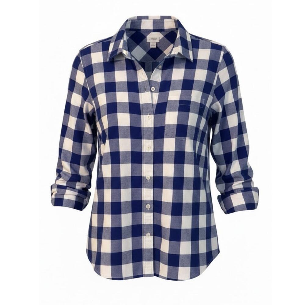 J. Crew flannel button down plaid shirt size large - Picture 3 of 7